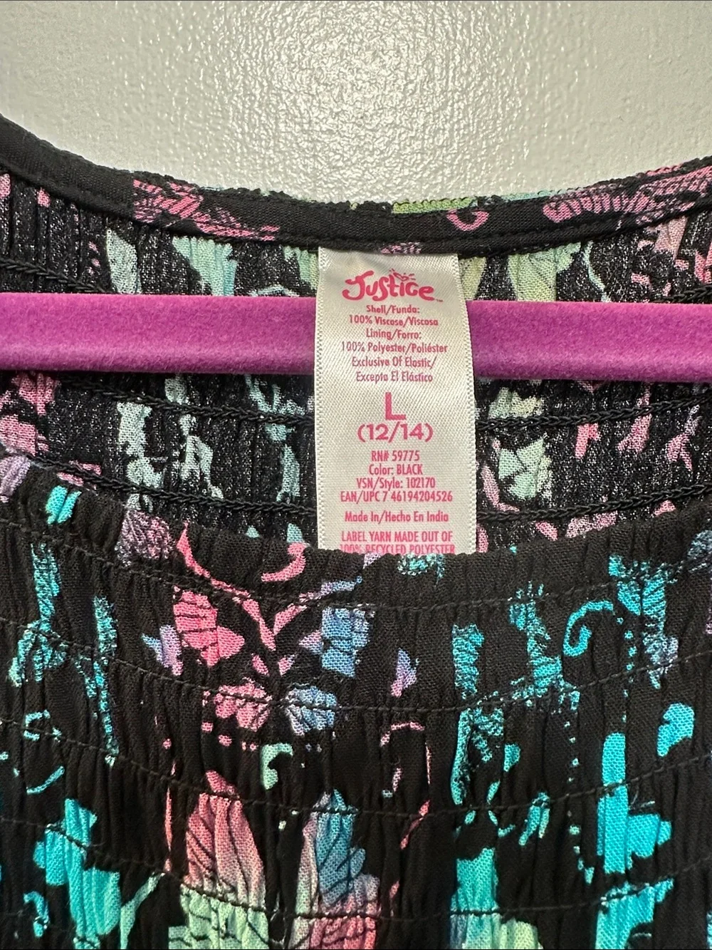 Girls Justice dress size 12/14
